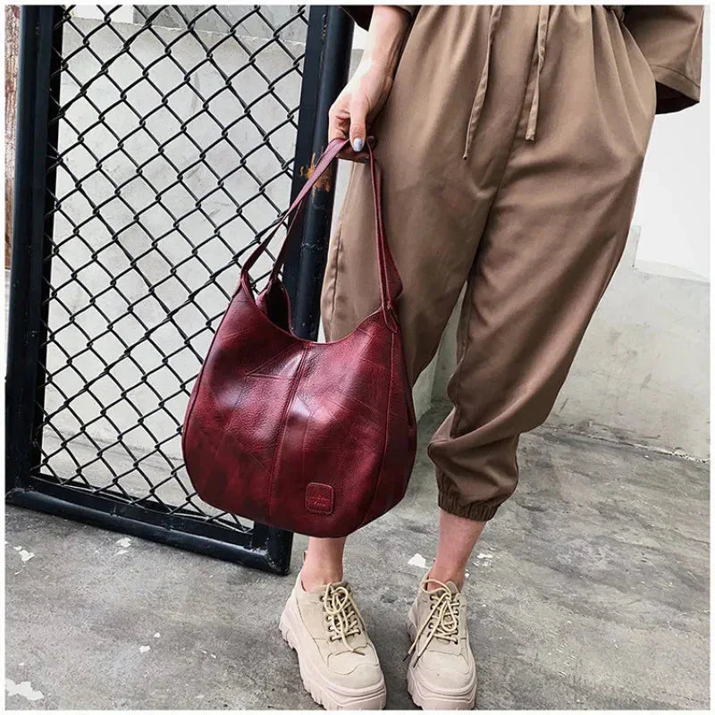 Sac à main pour femme vintage en cuir souple – Élégant et pratique