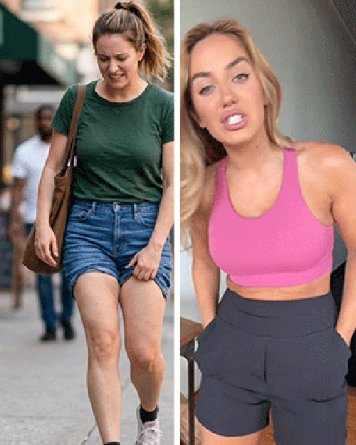 Phaedora - Shorts da donna a vita alta con tasche profonde