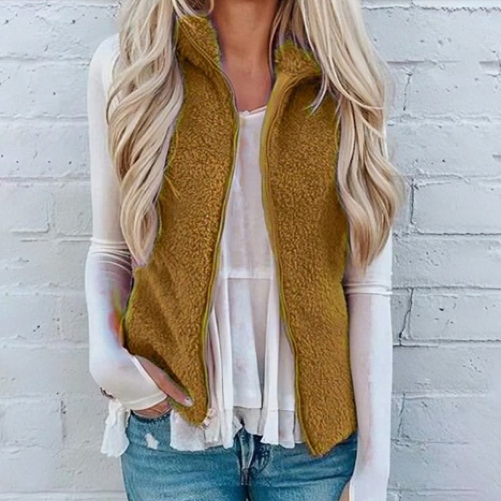 Comodo gilet da donna | Con cerniera