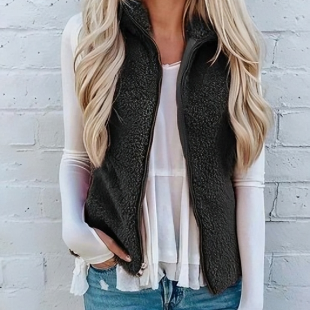 Comodo gilet da donna | Con cerniera