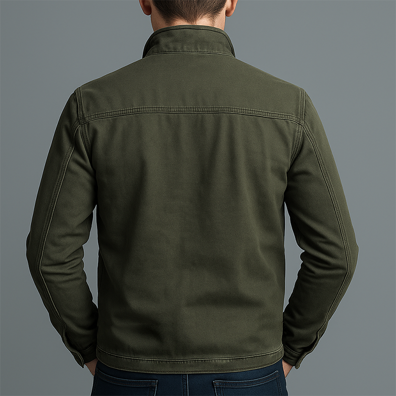 Giacca da uomo in cotone stile vintage - Con zip e casual