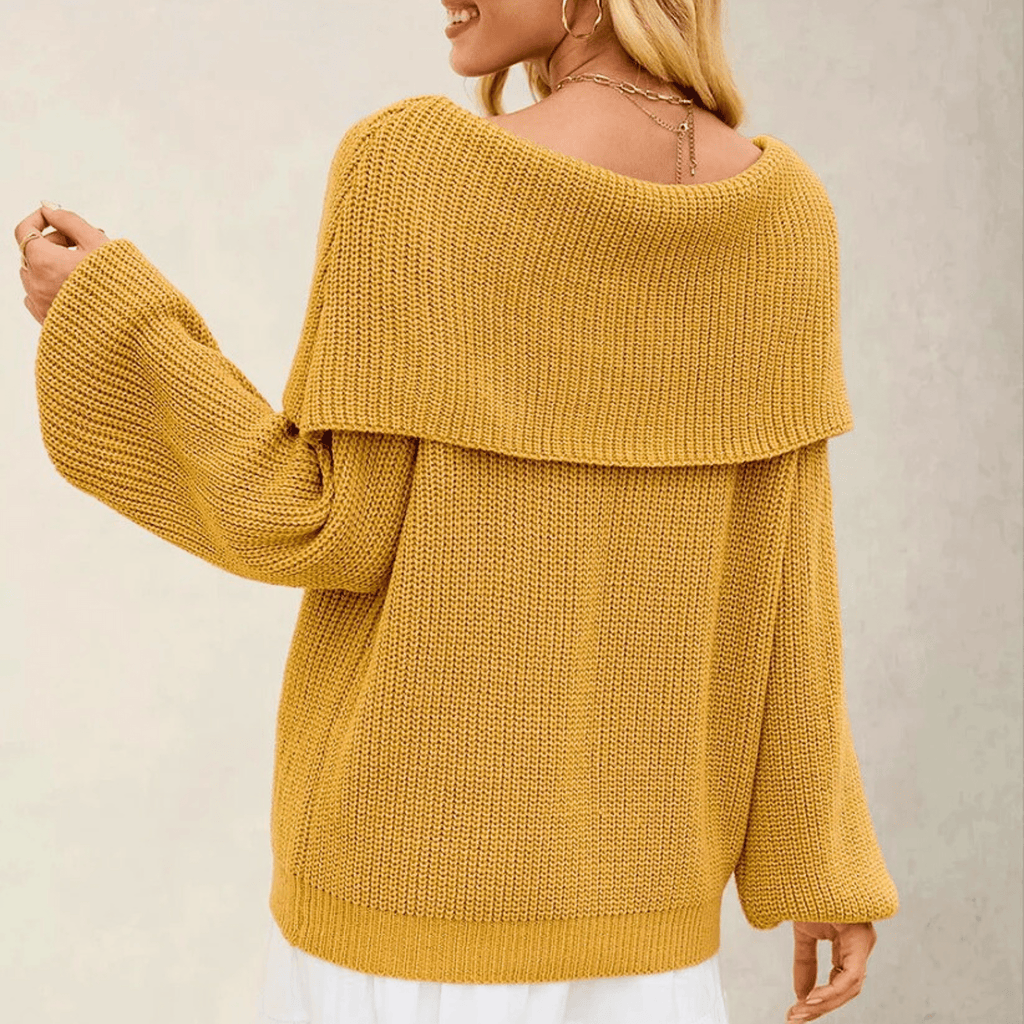 Women’s Off-Shoulder Knit Sweater – Soft, Chic, and Elegant Style.