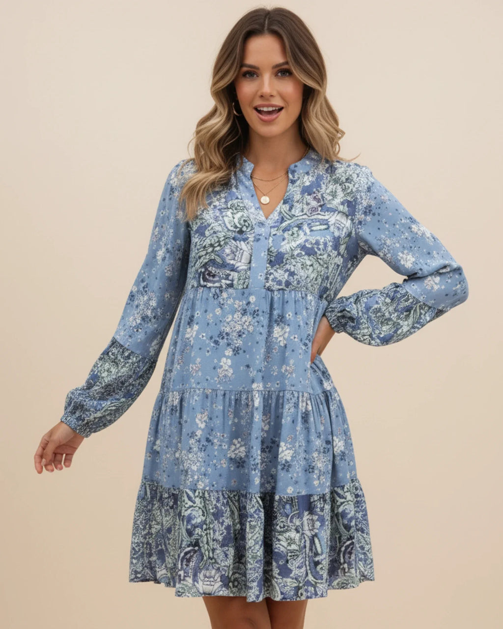 Abito Mini Donna Floreale – Eleganza Boho-Chic a Balze