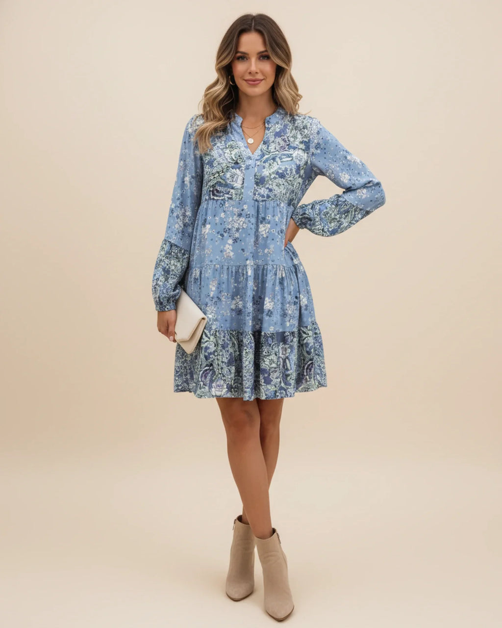 Abito Mini Donna Floreale – Eleganza Boho-Chic a Balze