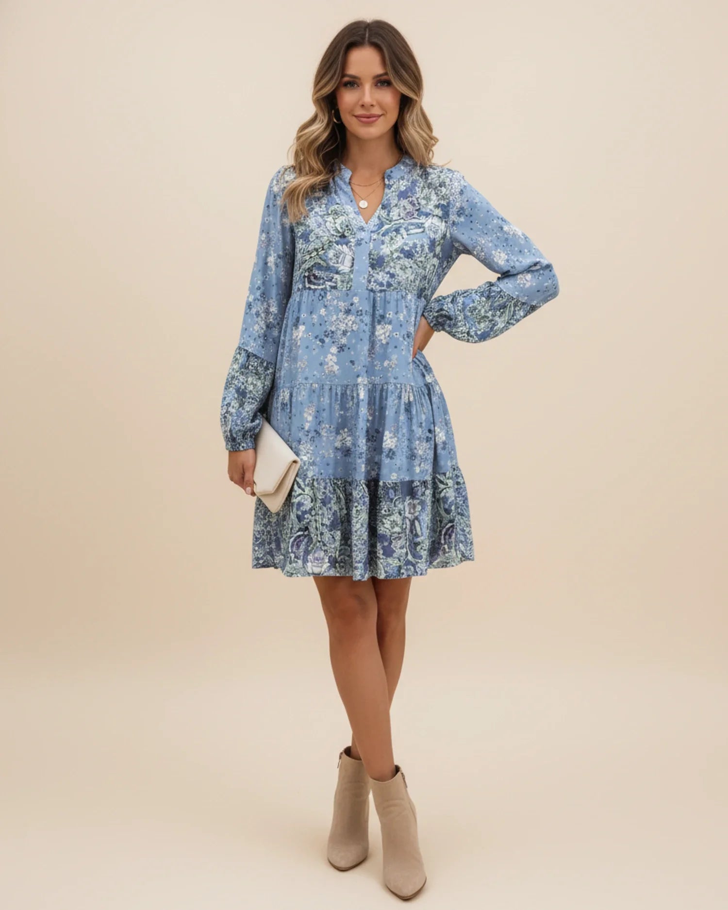 Abito Mini Donna Floreale – Eleganza Boho-Chic a Balze