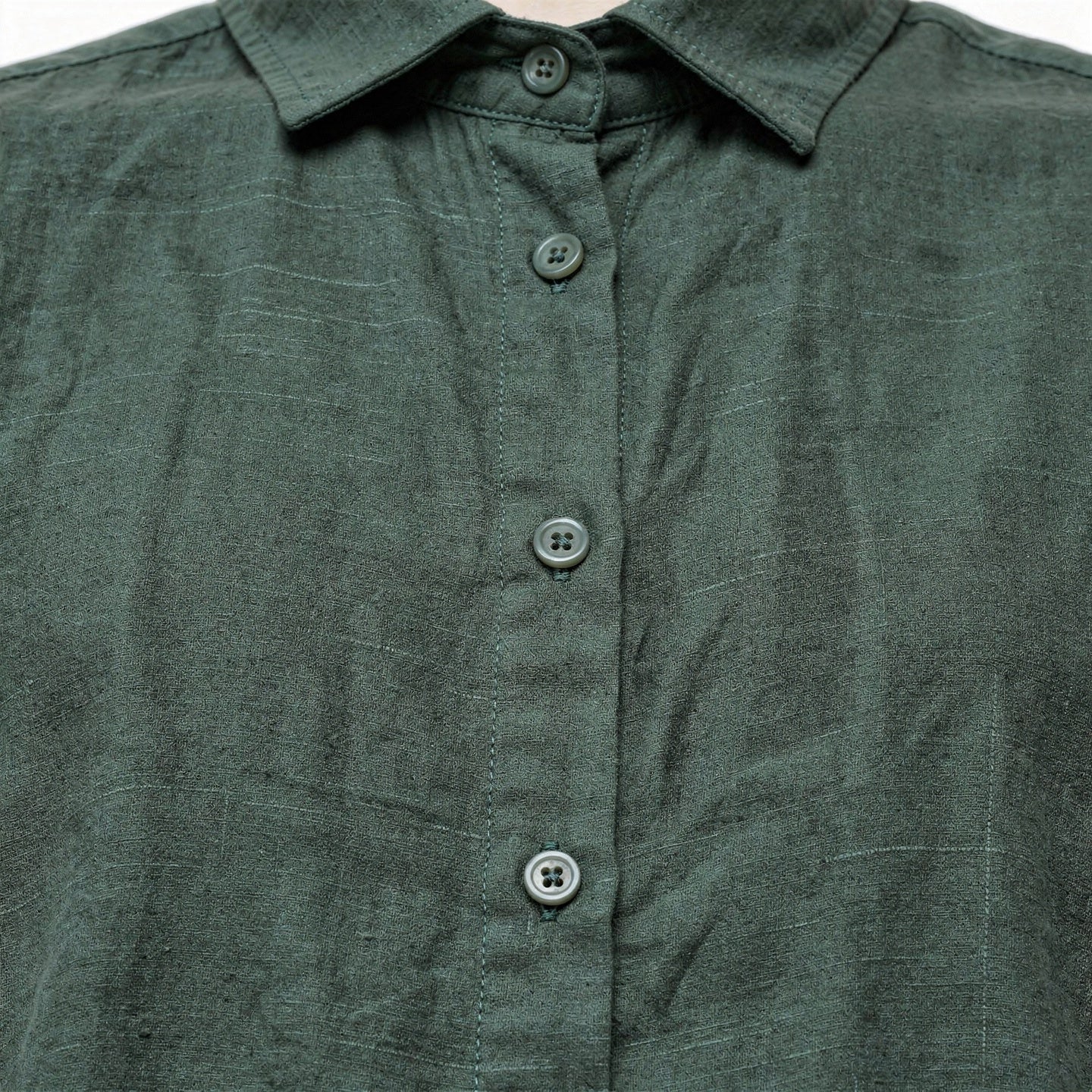 Camicetta oversize in cotone e lino da donna – Top casual a maniche lunghe